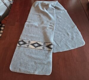 Cozy Blue Patterned Scarf